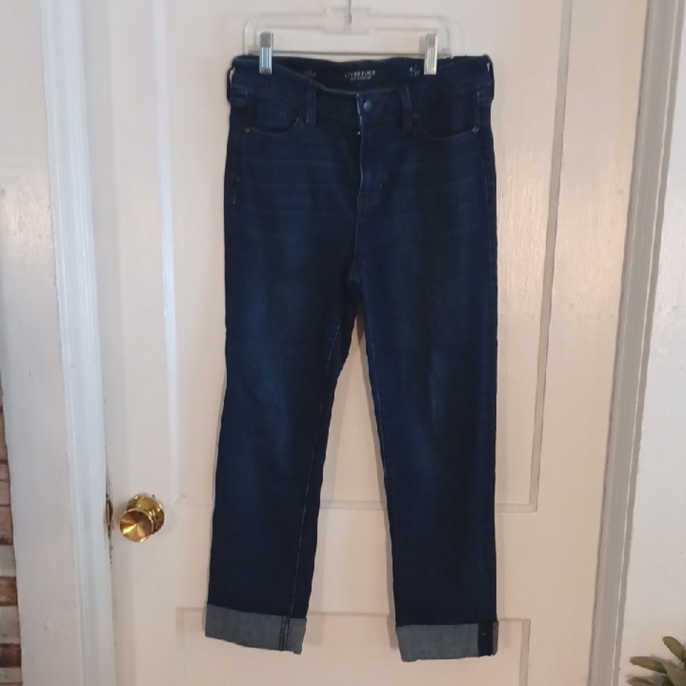 Liverpool Dark Blue Ankle Jeans Size 4/27 The Crop